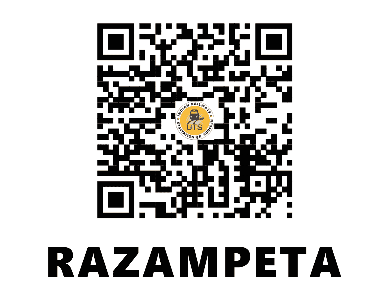 UTS QR Code for RAZAMPETA - RJP - SC (ANDHRA PRADESH)